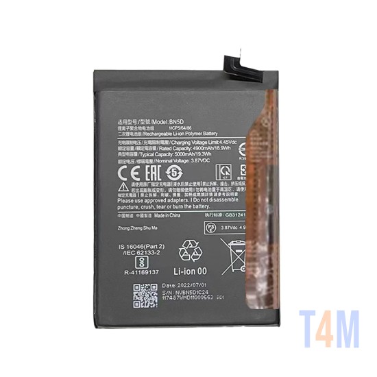 Bateria BN5D para Xiaomi Redmi Note 11S 5000mAh